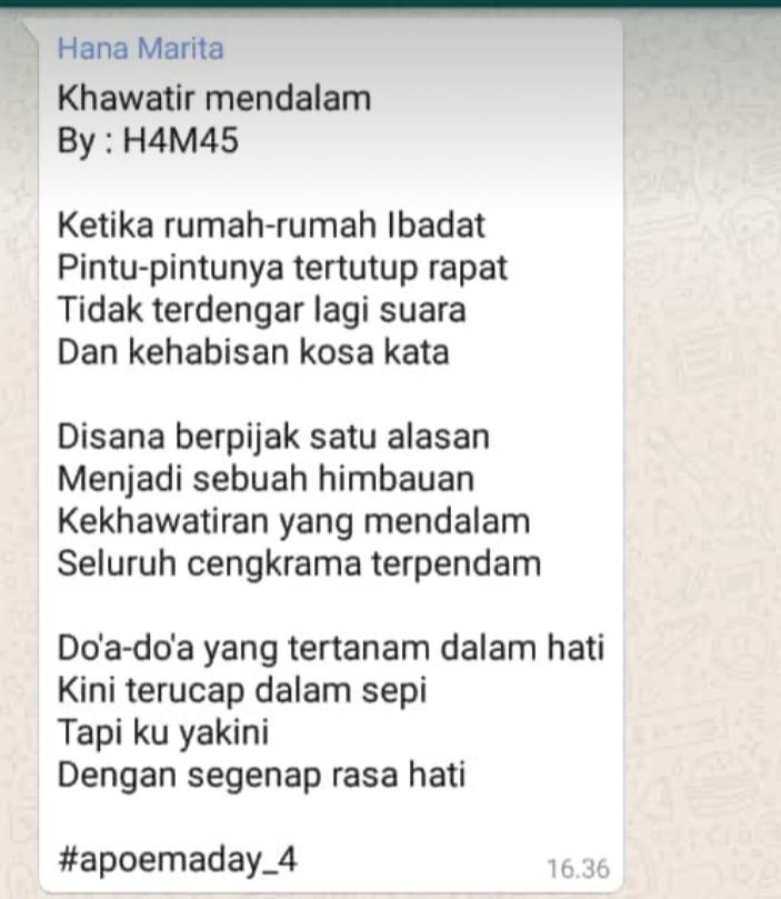Foto Screenshoot by Hana Marita Sofianti