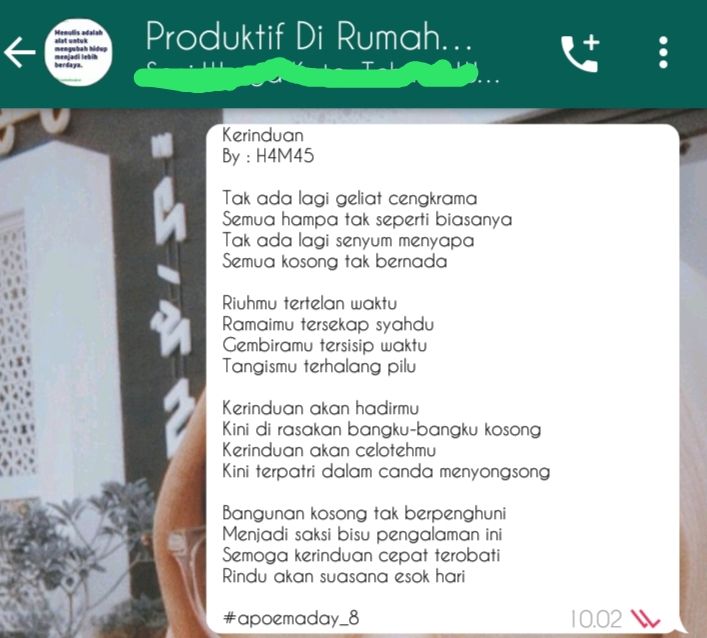 Belajar Berpuisi Ketika Produktif Di Rumah Aja Halaman All Kompasiana Com