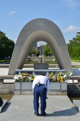 Maket bom atom di Hiroshima Peace Memorial Museum. Foto oleh Galih Andika Pratomo, 2016.