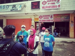 Sekjen Maluku Satu Hati saat dimintai keterangan mengenai kegiatan bagi bagi makanan dan masker gratis