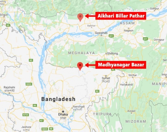 Aikhari Billar Pathar tepat berada di Utara Madhyanagar yang diduga merupakan kampung halaman orang Madyan (dokpri)