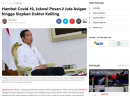 Presiden Joko Widodo Pesan 2 Juta Avigan (Sumber: liputan6.com)
