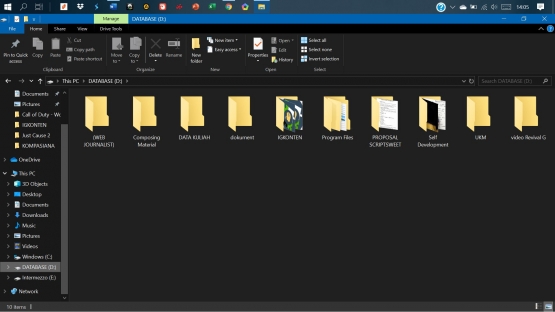 Berkas/Files di laptop penulis