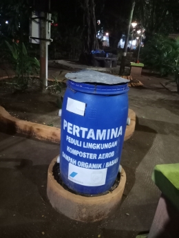 Ilustrasi: Komposter olah sampah organik dari CSR Pertamina di Makassar (12/2019). Sumber: Dokpri | ASRUL HOESEIN