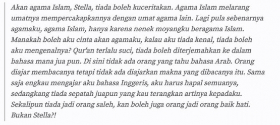 Potongan surat Kartini pada sahabatnya (Foto : steemit.com)