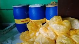 Ilustrasi: Penumpukan limbah medis rumah sakit masa Covid-19 di Surabaya (22/4). Sumber: Dokpri | ASRUL HOESEIN