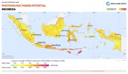 Potensi tenaga surya di Indonesia, globalsolaratlas.info