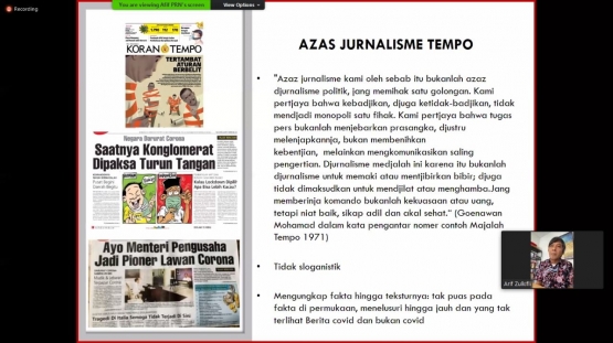 Azas jurnalisme TEMPO. Dok RCS