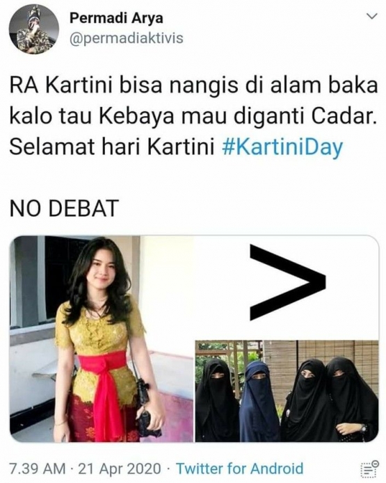 Tangkapan layar twt Permadi Arya | Twitter Permadi Arya