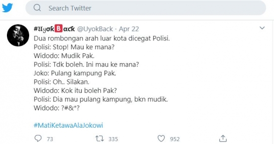 Sumber gambar : Twitter @UyokBack