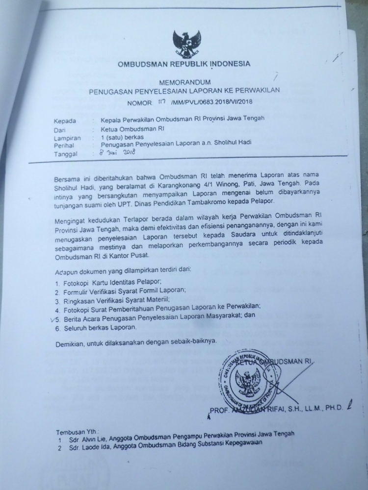 Pelayanan Publik Di Dinas Pendidikan Kabupaten Pati Selama