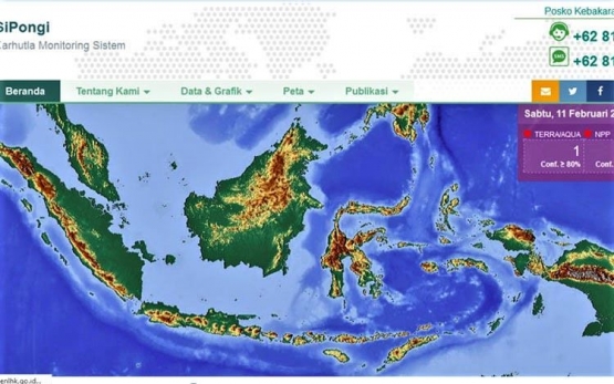 Situs SiPongi yang dikelola Kementerian LHK. (Sumber: klhk.go.id)