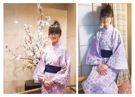 Michelle memakai Kimono (bukan Yukata)|Dokumentasi pribadi