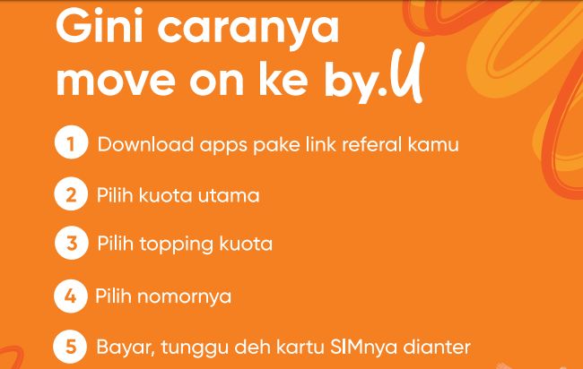 Gambar: Panduan Cara move on ke by.U Telkomsel