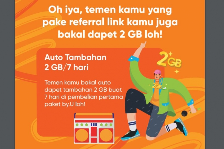 Gambar: Panduan Cara Gampang Dapetin Bonus Kuota 2GB/7 Hari by.U