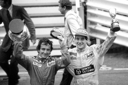Alain Prost dan Ayrton Senna di Monaco GP 1984|artphotolimited.com
