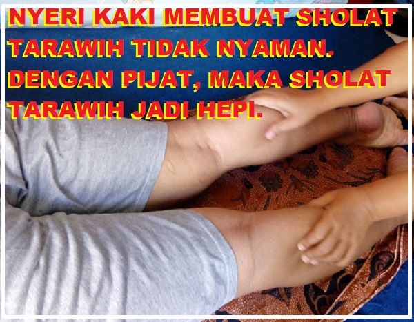 Nyeri kaki membuat sholat tarawih menjadi tidak nyaman (Sumber: dokumen pribadi)