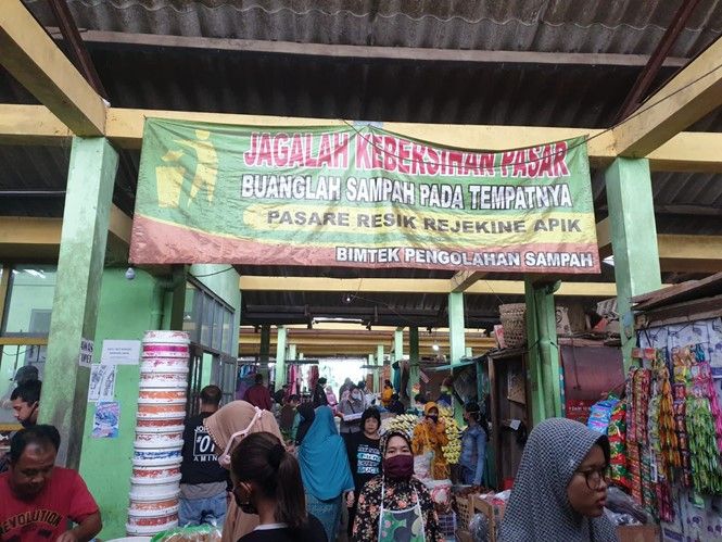 Slogan pasar tradisional di Cebongan, Sleman, DIY | dokpri
