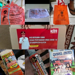 Beragam materi kampanye pencitraan dengan foto Bupati Klaten yang jadi perbincangan seru di kalangan warganet. | Sumber Foto: twitter.com/mdplnusantara