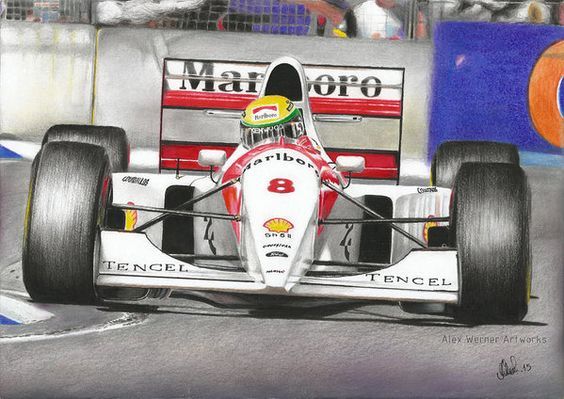 fineartamerica.com|Senna dengan McLaren Ford MP4/8
