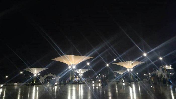 pemandangan masjid pada malam hari / dokpri