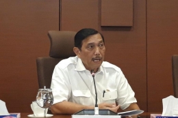 Menteri Koordinator Bidang Kemaritiman Luhut Binsar Pandjaitan di Jakarta, Selasa (2/7/2019). Foto MUTIA FAUZIA dipublikasikan Kompas.com