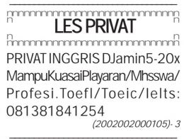 Gambar 1. Iklan Private Inggris