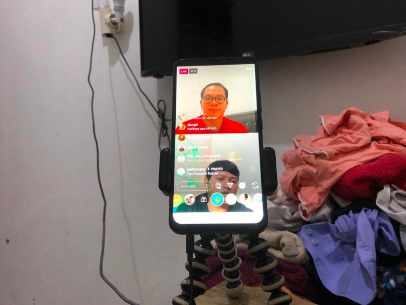 Ngobrolin soal fotografi lewat live IG (dok : pribadi)