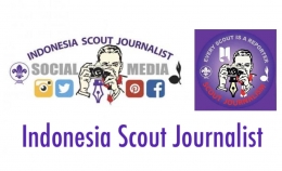 Logo Indonesia Scout Journalist, "Every Scout is a Reporter" atau "Setiap Pramuka adalah Pewarta" (istimewa)