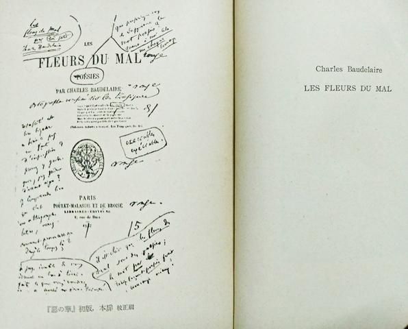 Buku terjemahan Les Fleurs du Mal dalam Bahasa Jepang (koleksi pribadi)