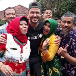 Beckham saat berkunjung ke Indonesia 2018 lalu | source : IG @Beckham75