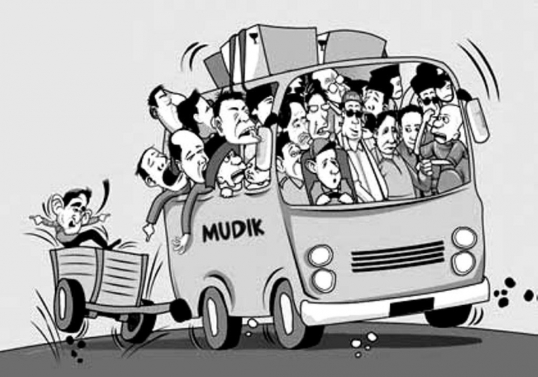 Ilustrasi Mudik oleh ntfcpolri.info