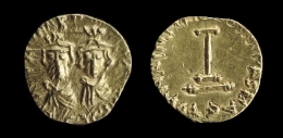 Salah satu koleksi koin dari Kerajaan Bizantium yang diadaptasi oleh penguasa Muslim di Afrika (British Museum).