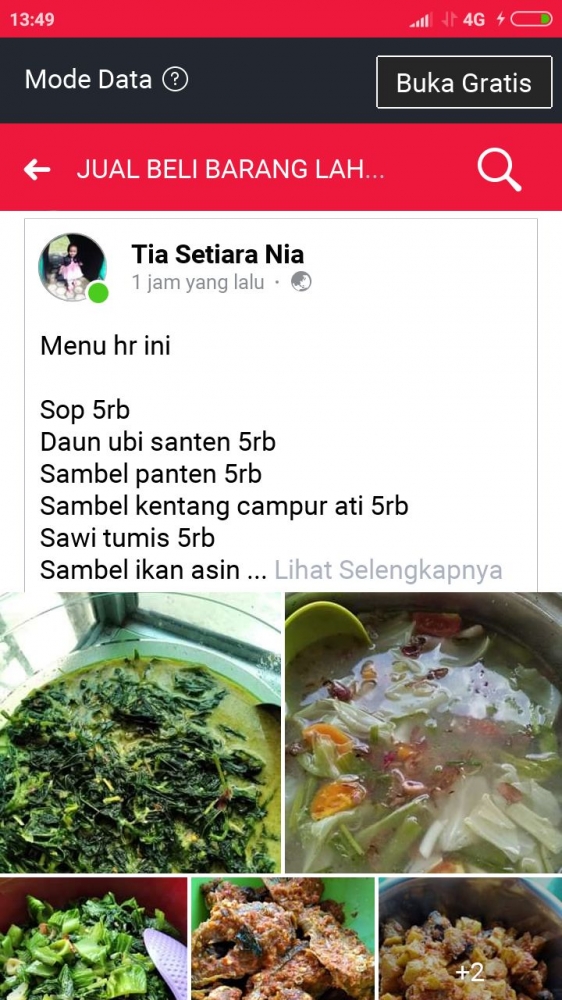 Iklan makanan produk teman | dokpri