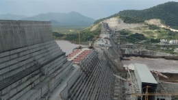 Grand Ethiopian Renaissance Dam (GERD) di Ethiopia 2019 (Source : Aljazeera.Com)