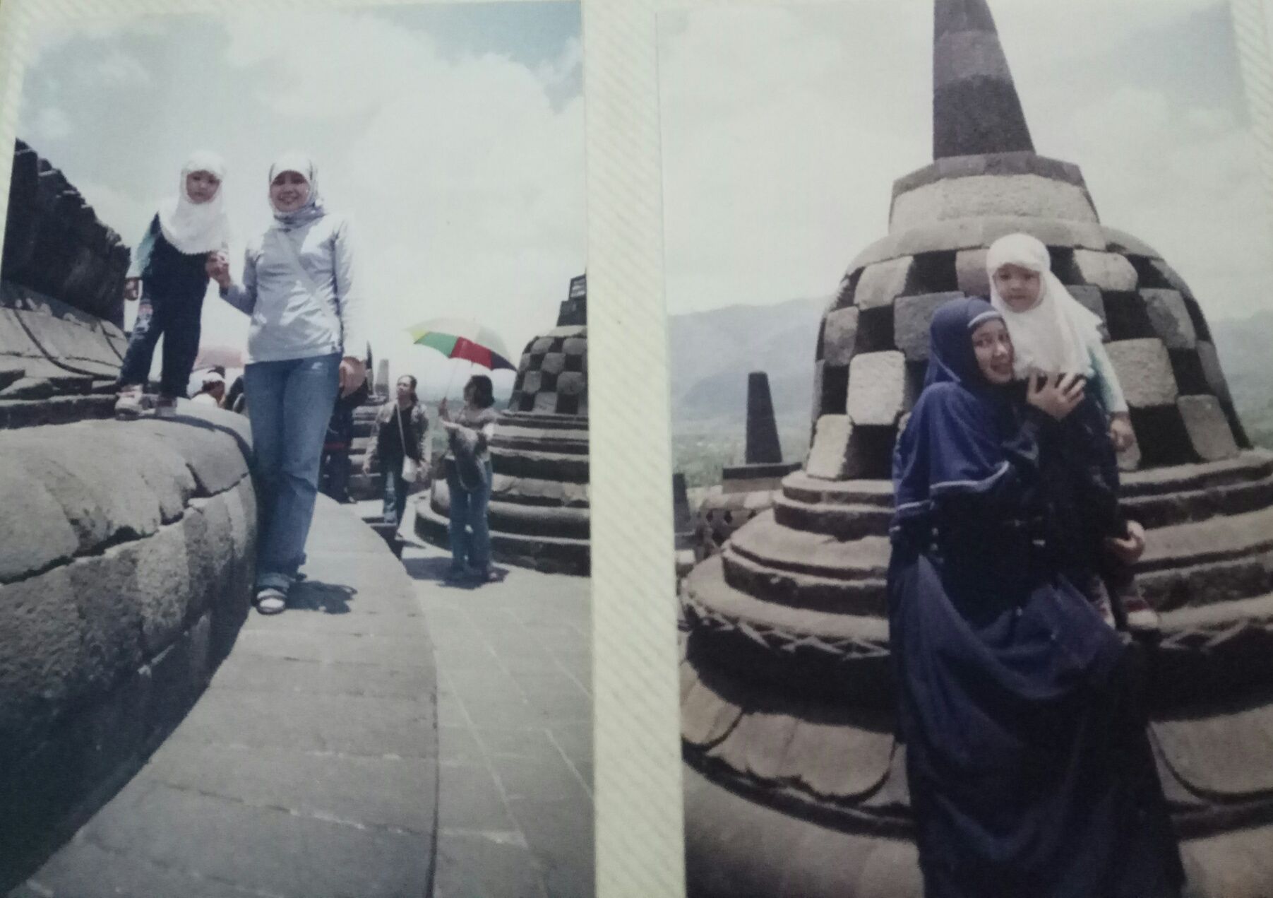 Foto kenangan keluarga di Candi Borobudur (dokpri) 