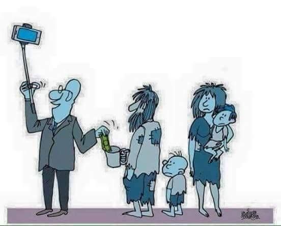 Ilustrasi bersedekah dengan selfie (sumber :stemit)