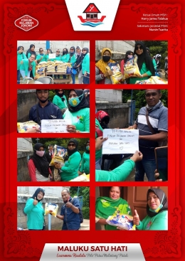 Dok. Komunitas Bongkar Pela Gandong membagikan beras ke rumah - rumah warga | dok. forum relawan jokowi
