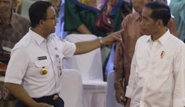 Anies Baswedan dan Presiden Jokowi | Sumber gambar : kronologi.id