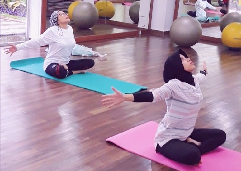 Latihan yoga bareng klub saat sebelum pandemi  (Dokpri)
