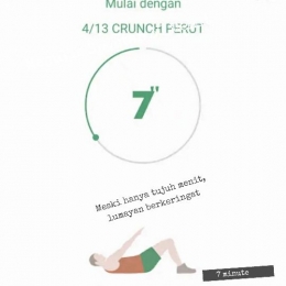 Aplikasi 7 minutes workout membantu ( gambar dari apps 7 minute workout/playstore)
