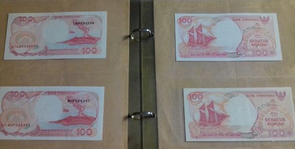 Koleksi pribadi uang kertas Rp 100 emisi 1992-1999 dalam kondisi mulus atau Unc (Dokpri)