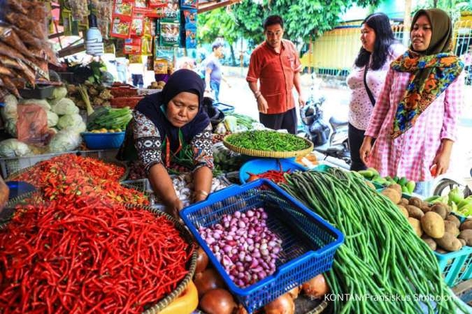 Ilustrasi transaksi jual beli di Pasar Palmerah, Jakarta Pusat| Sumber: KONTAN/Fransiskus Simbolon