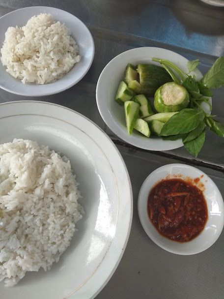 Nasi pindah patin, salah satu menu favorit santap siang saya. Foto : dok pribadi