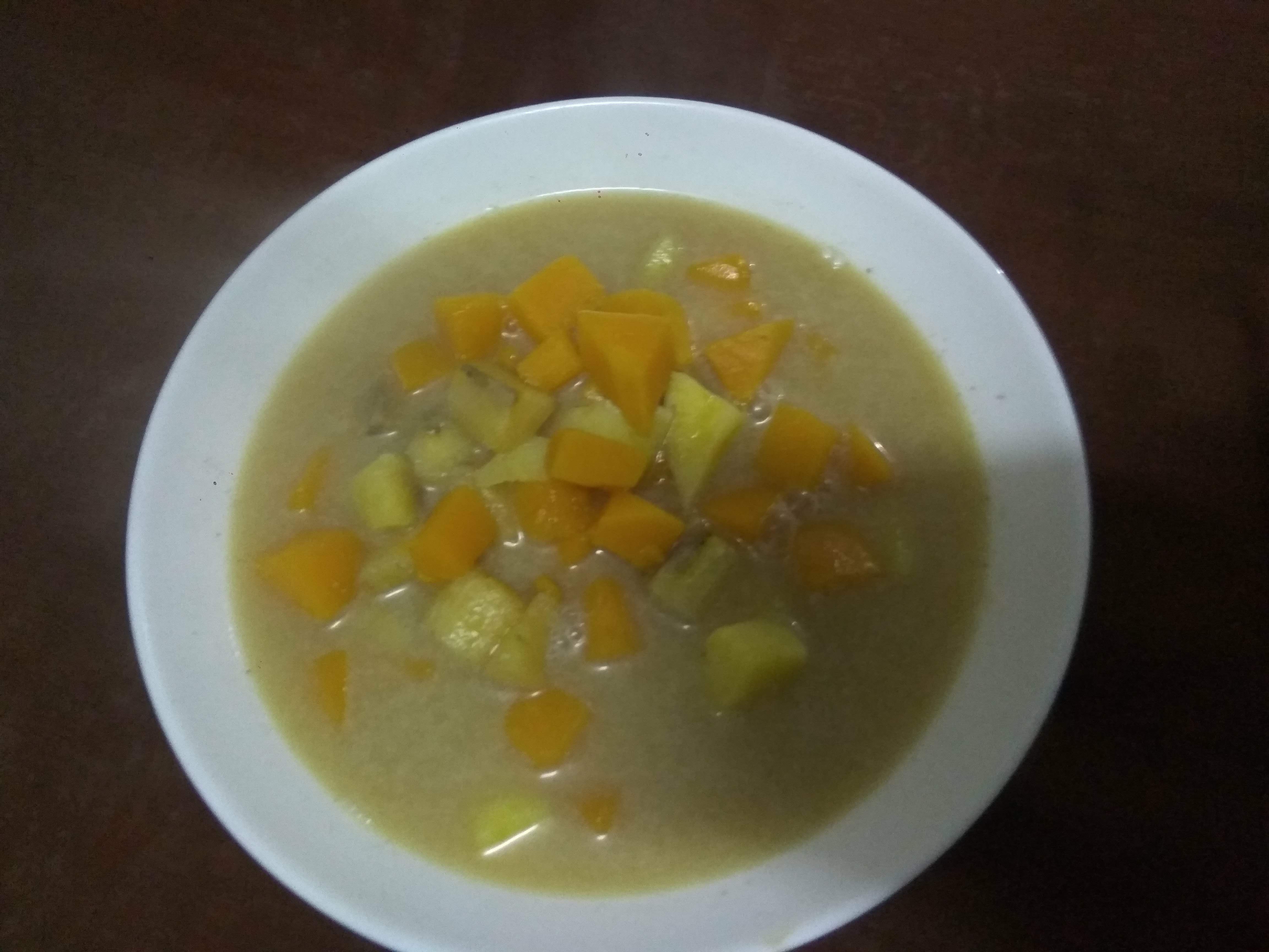 Labu kuning dan pisang rasanya sangat untuk disantap saat dibuat kolak untuk menu berbuka puasa (dok.windhu)