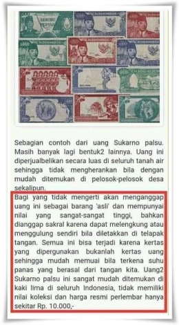 Berbagai jenis uang fantasi Sukarno (Foto: Grup Jual Beli Uang Kuno di FB)