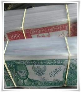 Uang fantasi Sukarno yang diperdagangkan (Foto: Grup Jual Beli Uang Kuno di FB)