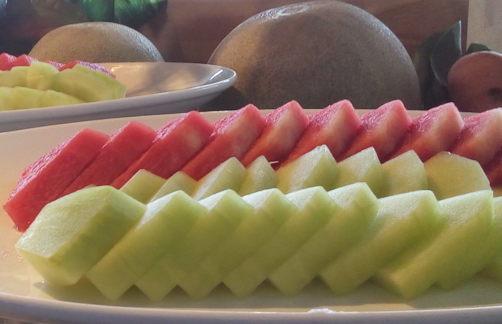 Potongan melon dan semangka untuk kreasi berbuka puasa. | Dokpri