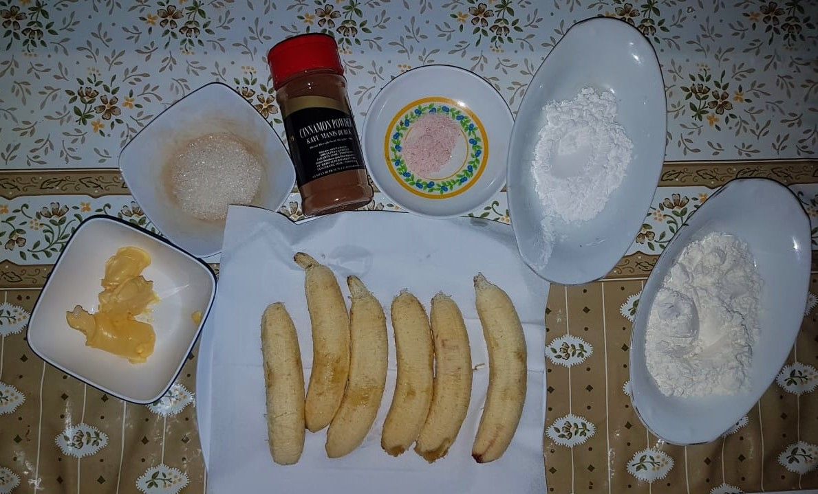 Bahan-bahan pisang goreng . Dokpri