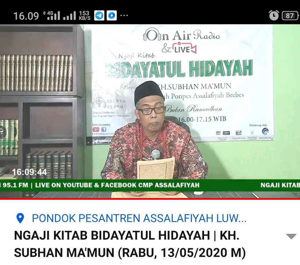 Pengajian Kitab Bidayatul Hidayah (Dokpri)